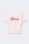 Y fitted tee - Pink stripe