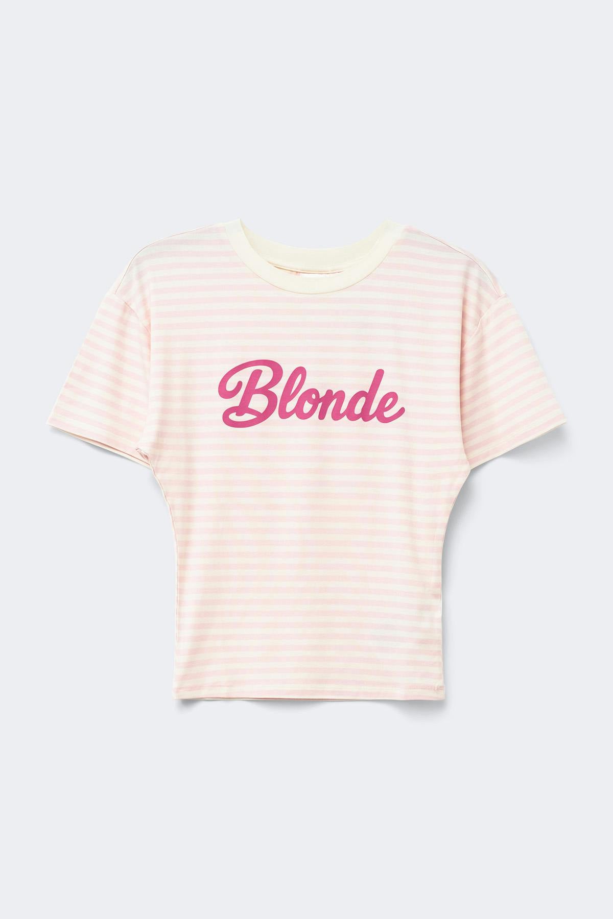 Y fitted tee - Pink stripe