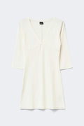 V-neck dress - Blanc cassé