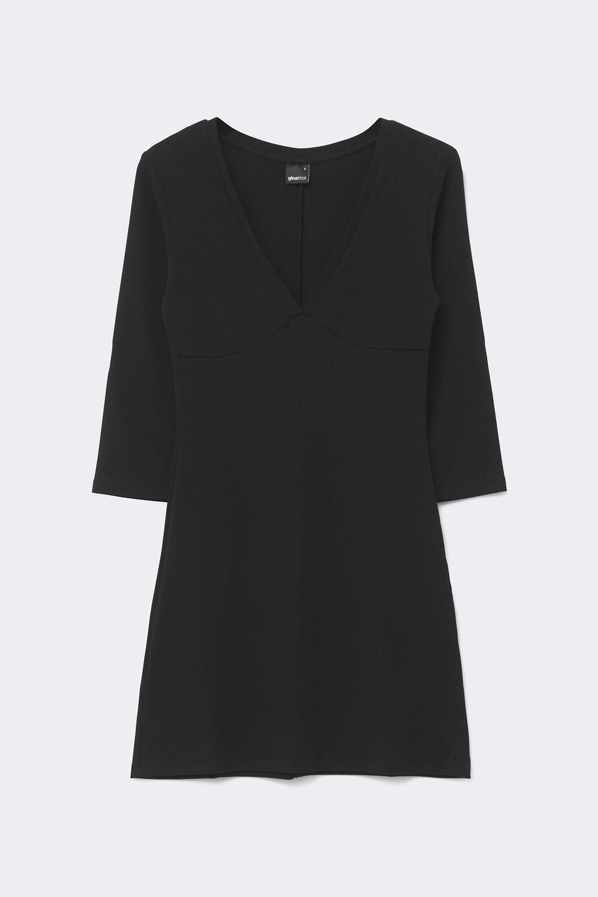 V-neck dress - Noir
