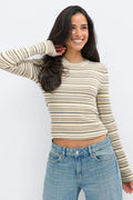 Stripe knitted top - Yellow stripe