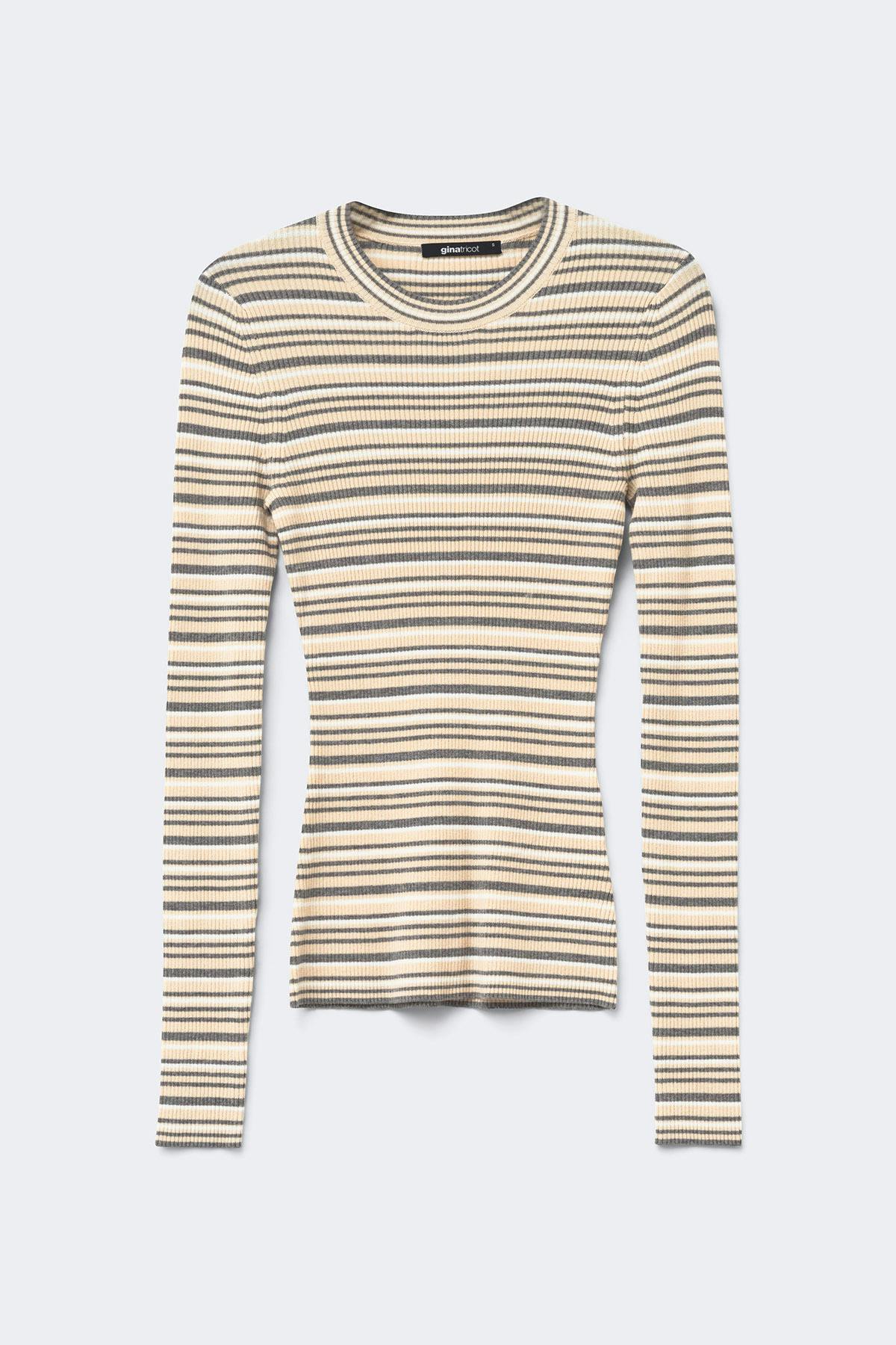 Stripe knitted top - Yellow stripe