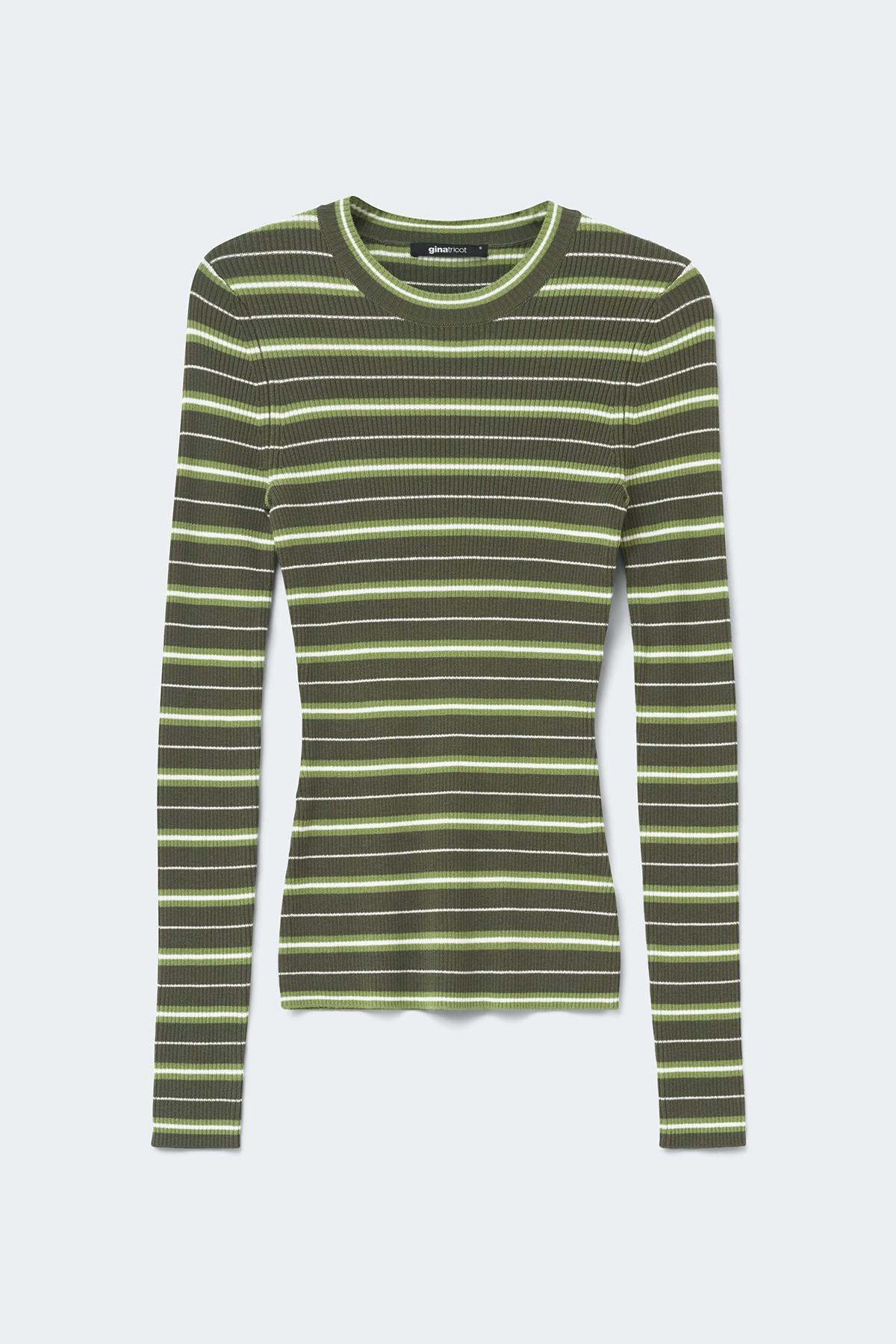Stripe knitted top - Green stripe