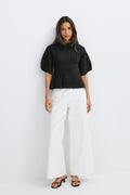Shaped knitted top - Noir