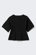 Shaped knitted top - Noir