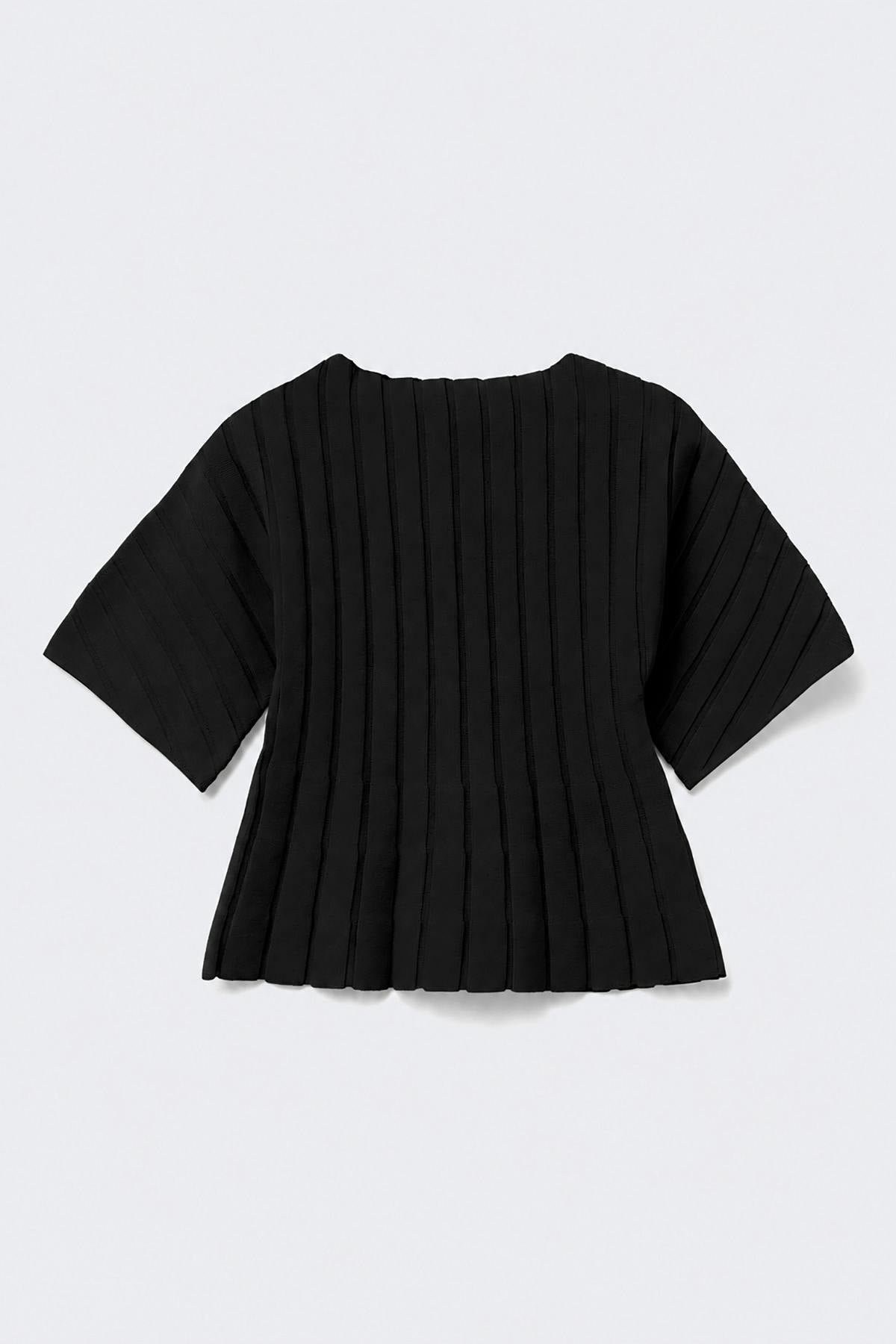 Shaped knitted top - Noir