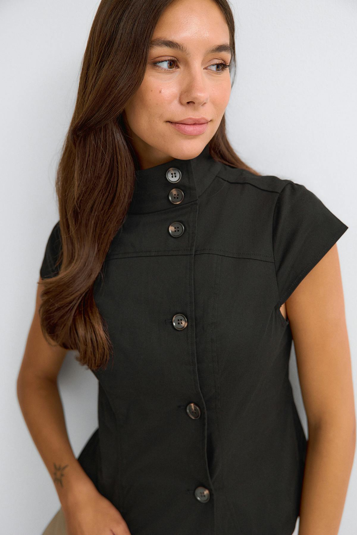 Button up top - Noir