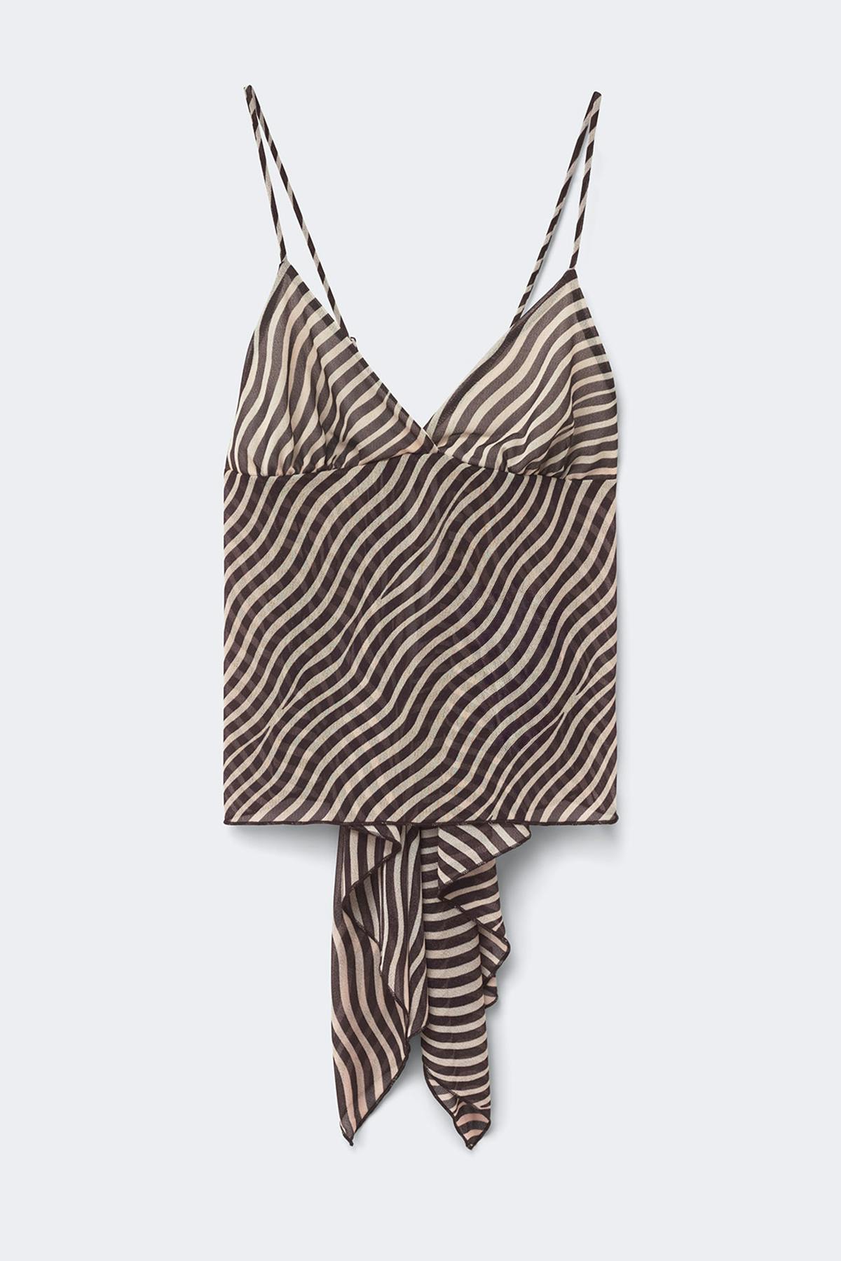Sheer strap singlet - Stripe
