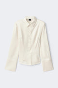 Shoulder pad shaped shirt - Blanc cassé