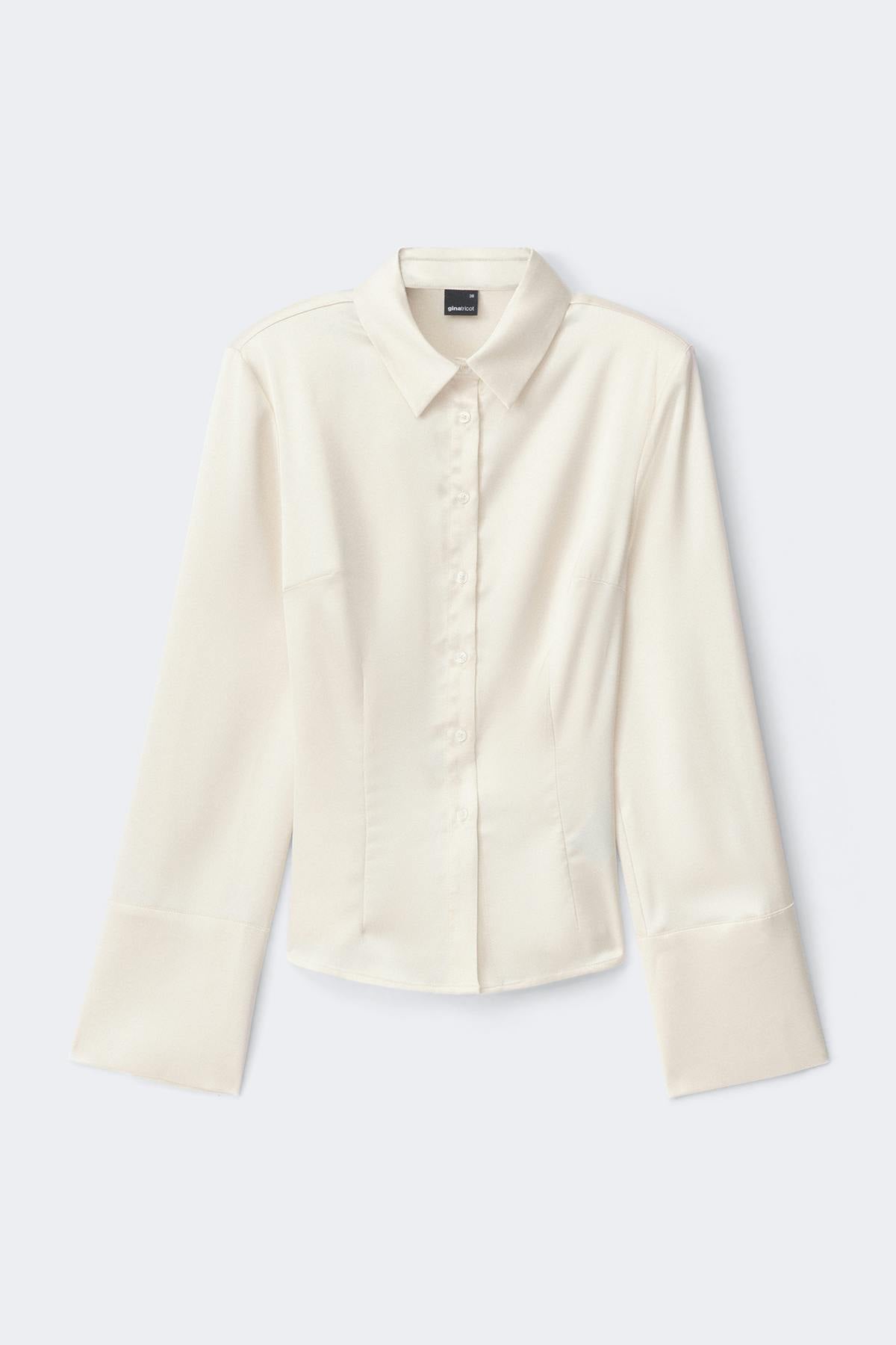 Shoulder pad shaped shirt - Blanc cassé
