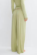 Wide loungewear trousers - Soft green