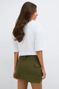 Cargo mini skirt - Grape leaf