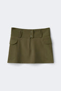 Cargo mini skirt - Grape leaf