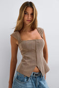 Tailored top - Cream white
