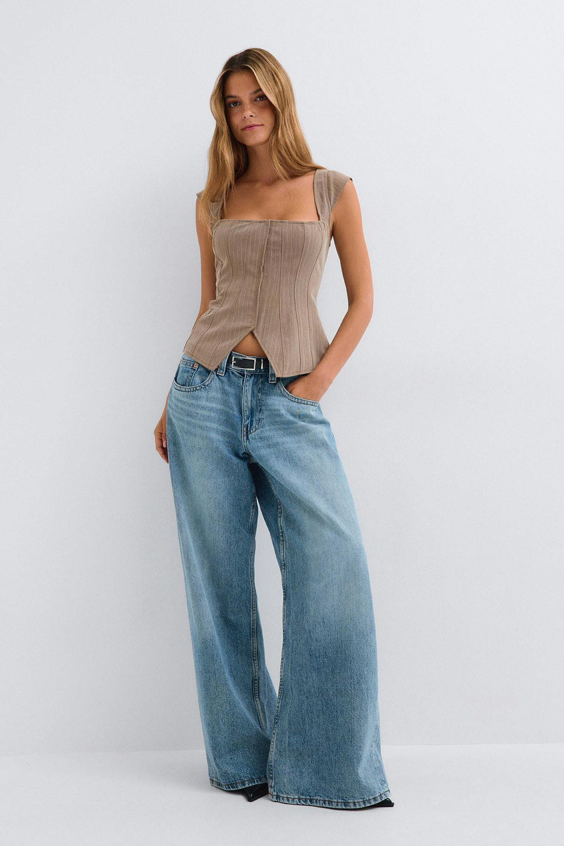 Tailored top - Cream white