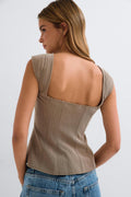 Tailored top - Cream white