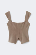 Tailored top - Cream white