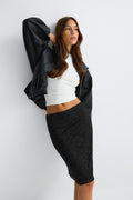 90s lace midi skirt - Blanc cassé