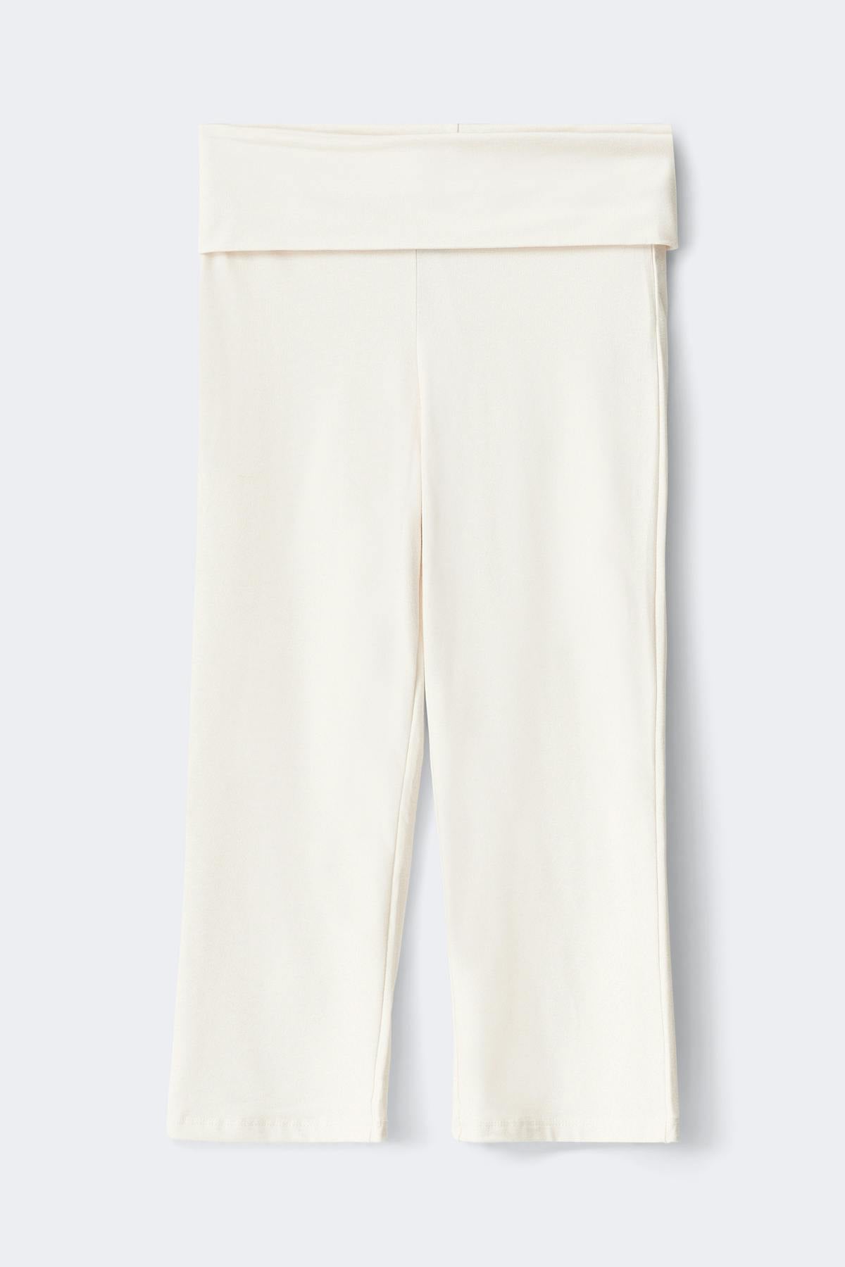 Folded capri trousers - Tofu