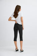 Folded capri trousers - Noir