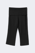 Folded capri trousers - Noir