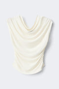 Ruched draped top - Gardenia