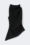 Textured halterneck top - Noir