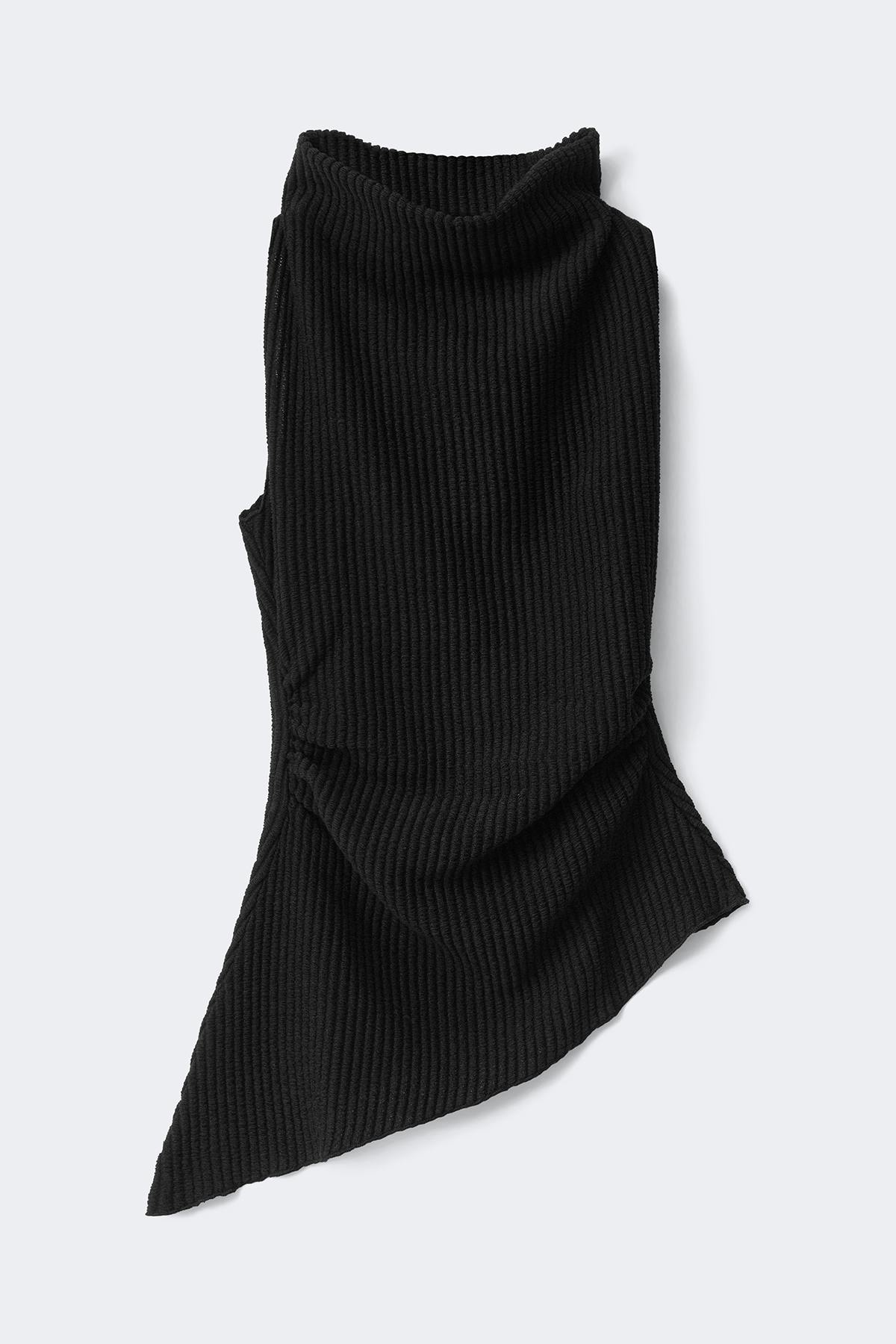 Textured halterneck top - Noir