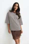 Short sleeve stripe tee - 43 puff powder