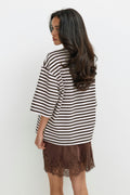 Short sleeve stripe tee - 43 puff powder