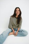 Short sleeve stripe tee - Blk/transparent