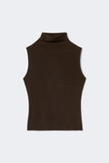 Funnel neck top - Blanc cassé