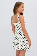 Y balloon dress - Black dot