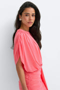 Draped mini dress - Peach