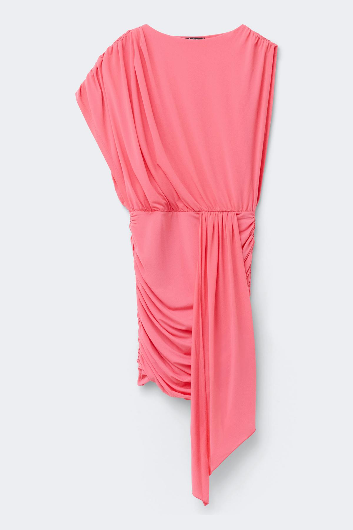 Draped mini dress - Peach