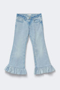 Re tok ruffle detail jeans - Super lt blue