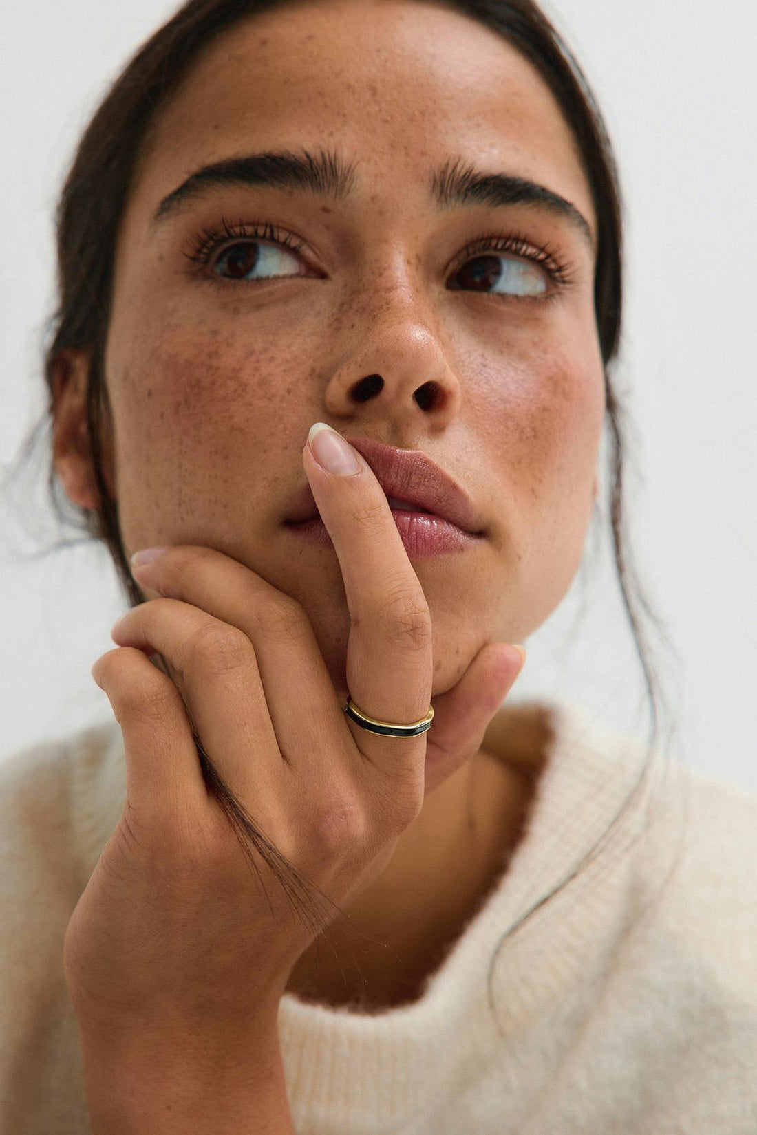 Wavy ring - Black/gold