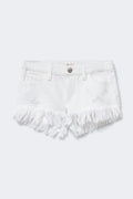 Y cali dream denim shorts - Blanc