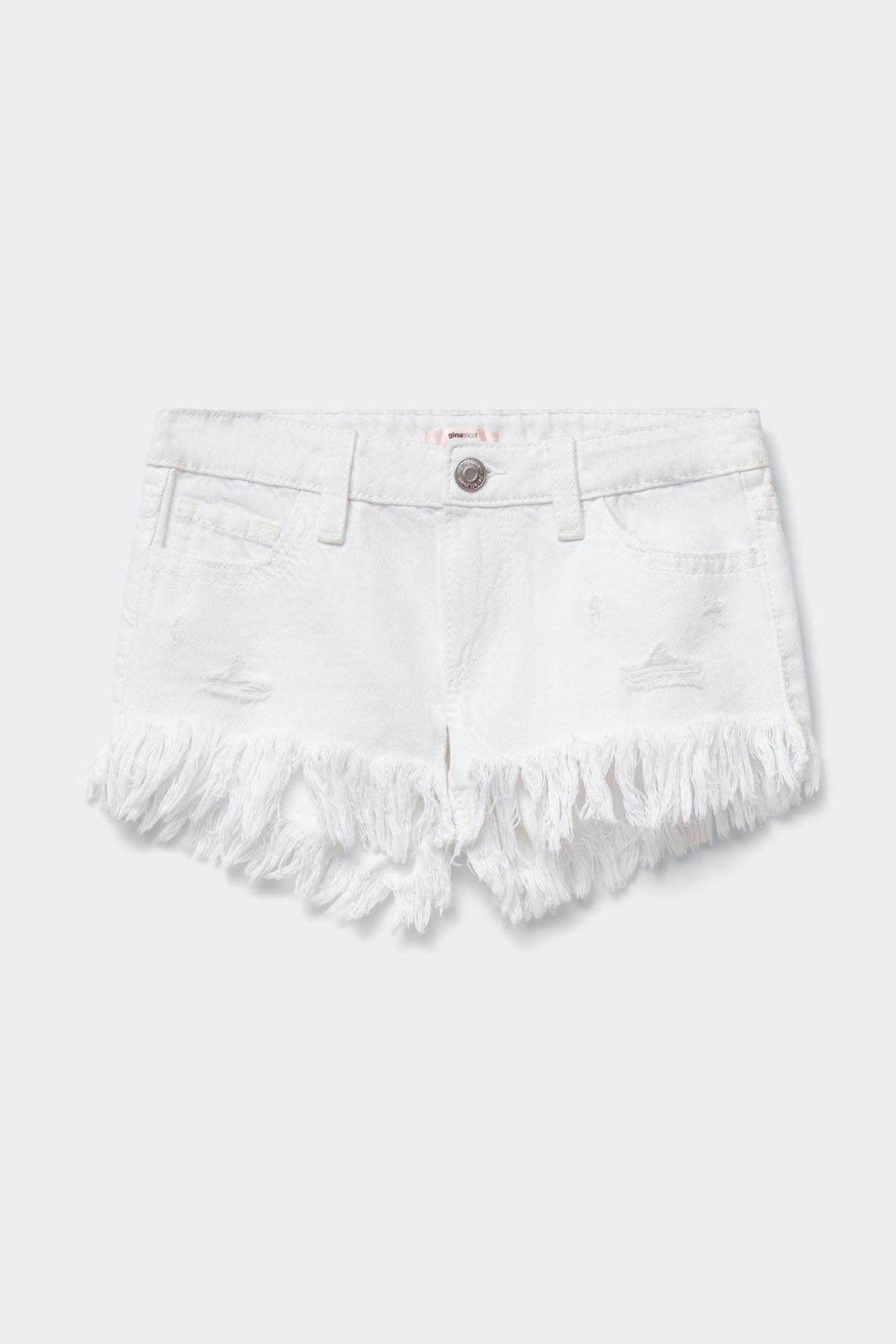 Y cali dream denim shorts - Blanc
