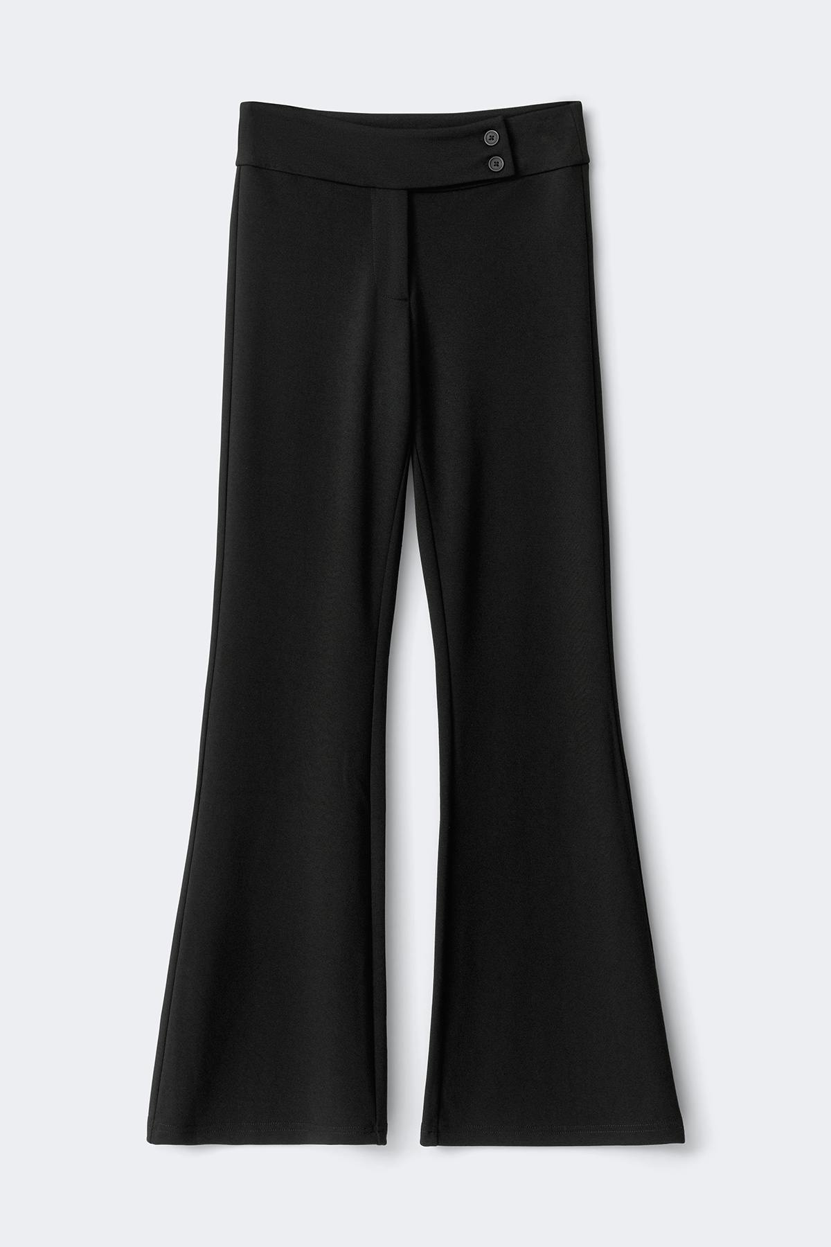 Tall mid waist flare trousers - Offbl/dreamer