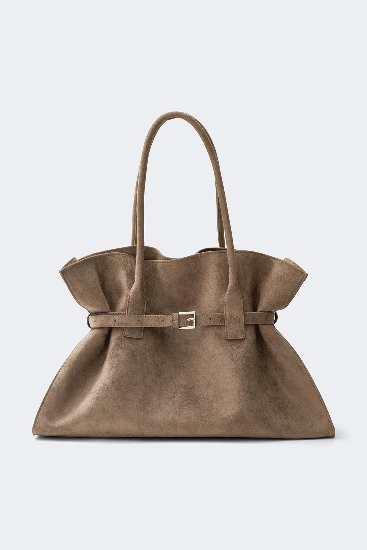 Belted tote bag