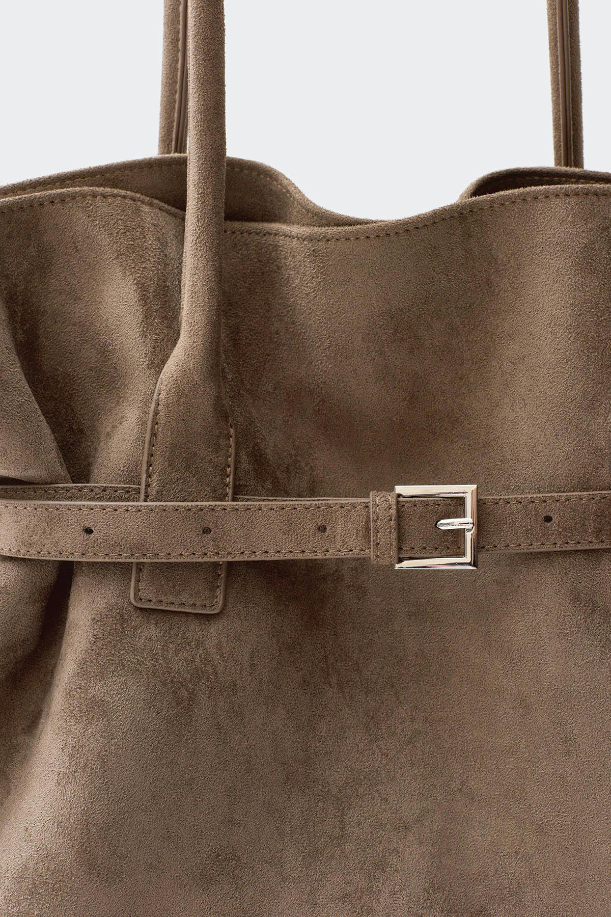 Belted tote bag