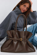 Belted tote bag
