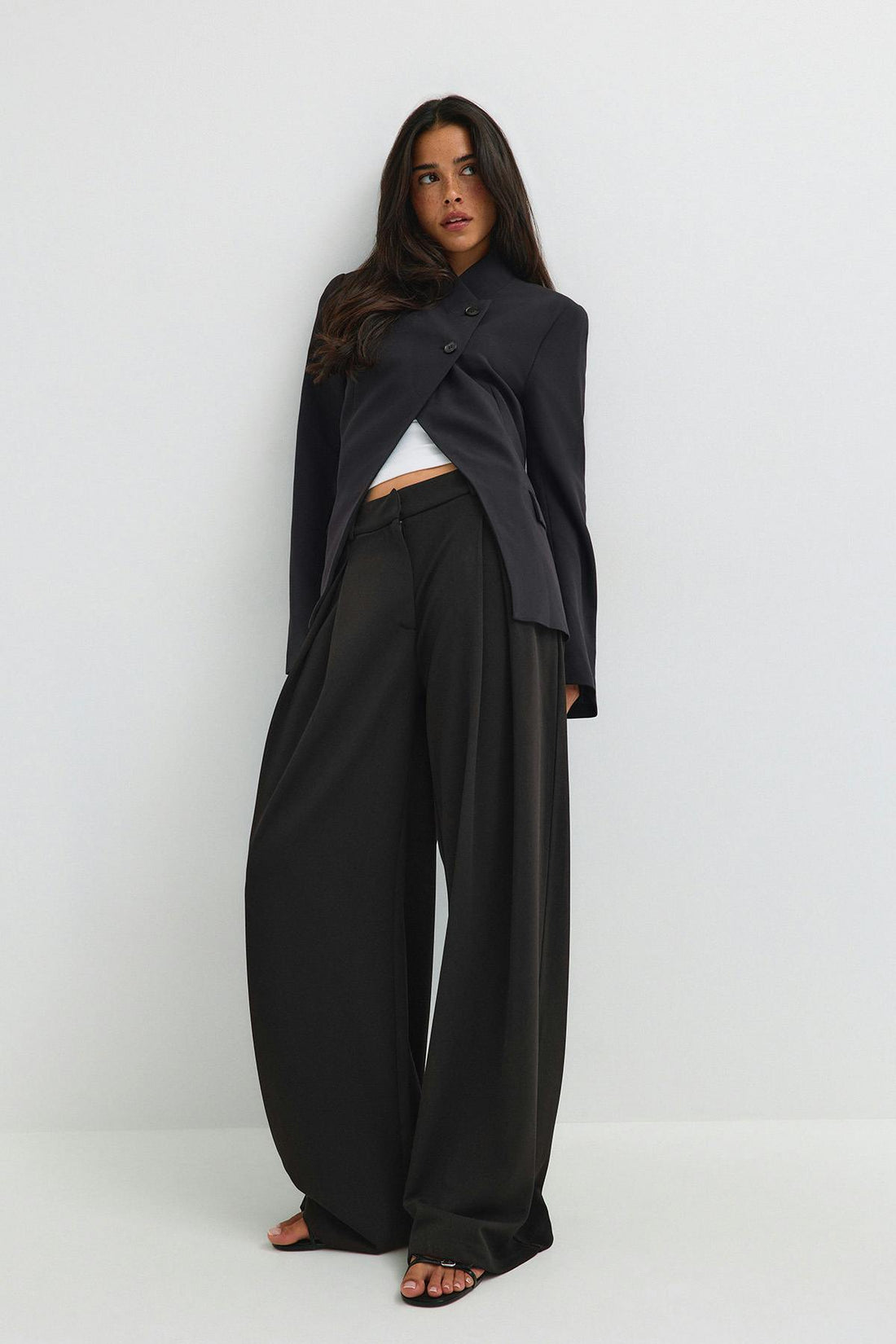 Tall tailored pleated trousers - Noir