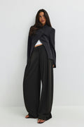 Tall tailored pleated trousers - Noir