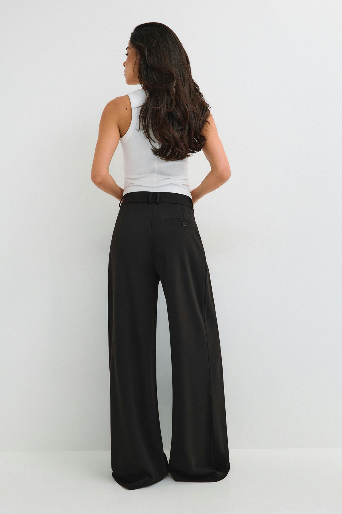 Tall tailored pleated trousers - Noir