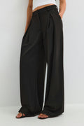 Tall tailored pleated trousers - Noir