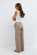 Tied up loose jeans - Offblack