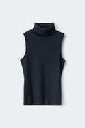 Rib polo top - Sky captain