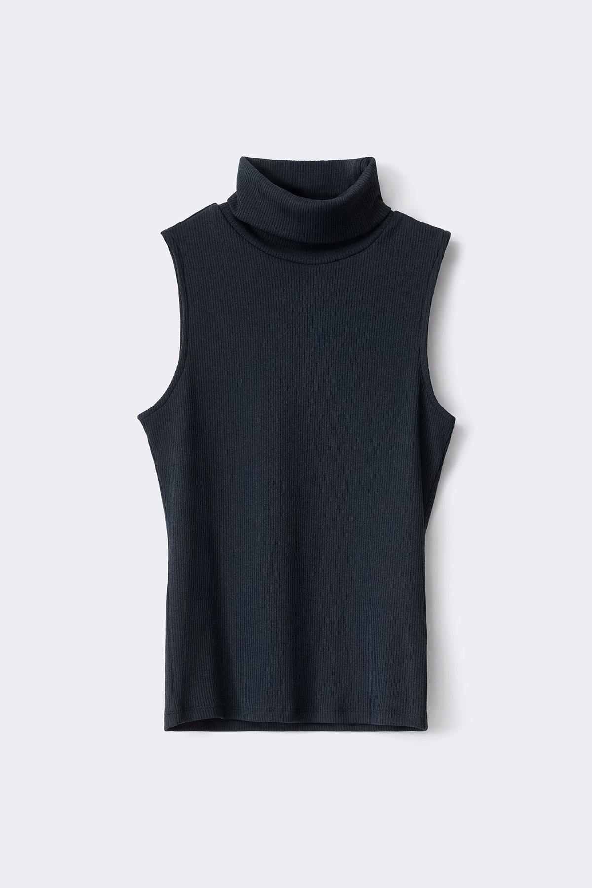 Rib polo top - Sky captain